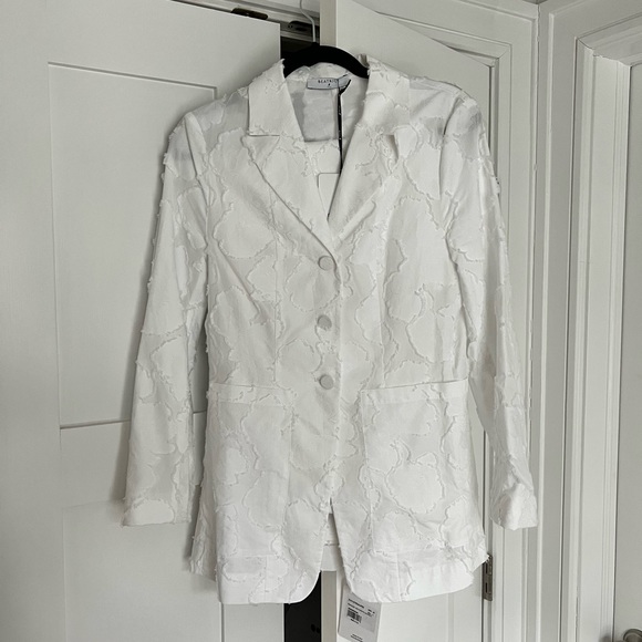 Beatrice B Fil Coupé Jacket, White, Size 6 - Picture 3 of 3